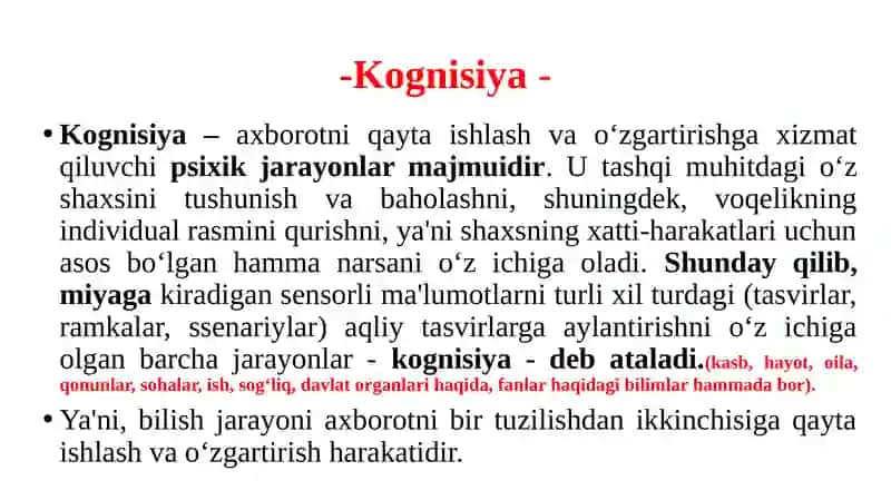 Kognitiv psixologiya ta'limi 4