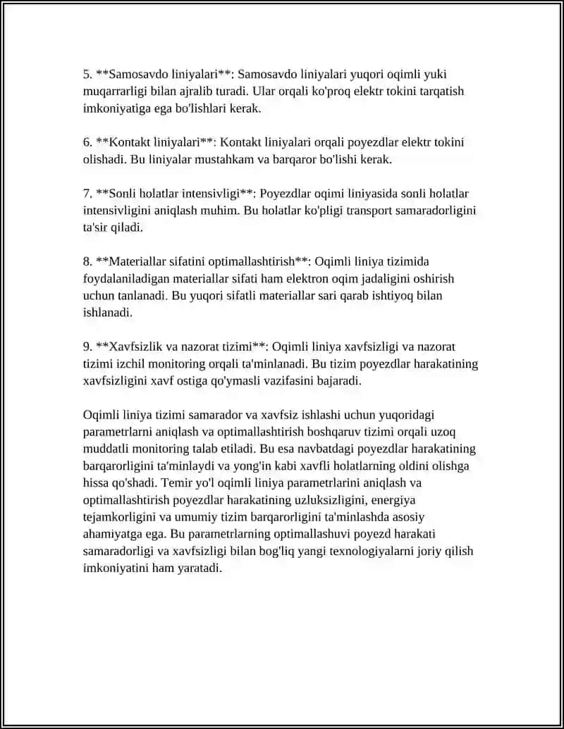 Temir Yo'llarda Oqimli Liniya Tizimi va Asosiy Parametrlar 4