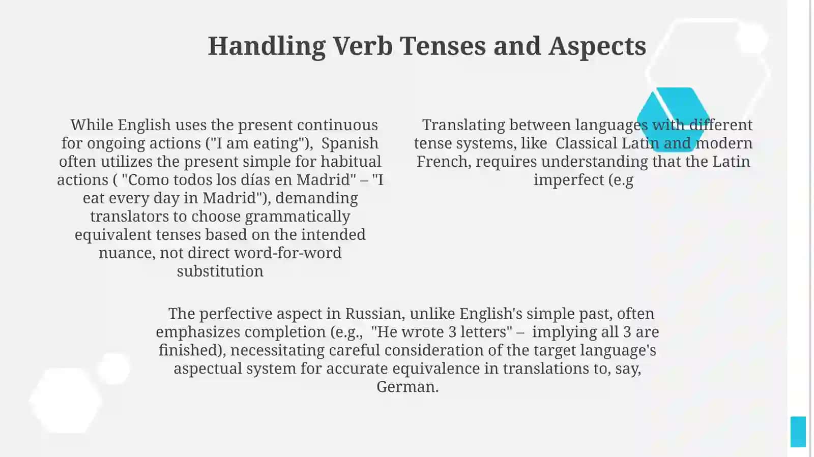 Choosing grammatic equivalency intranslation 4