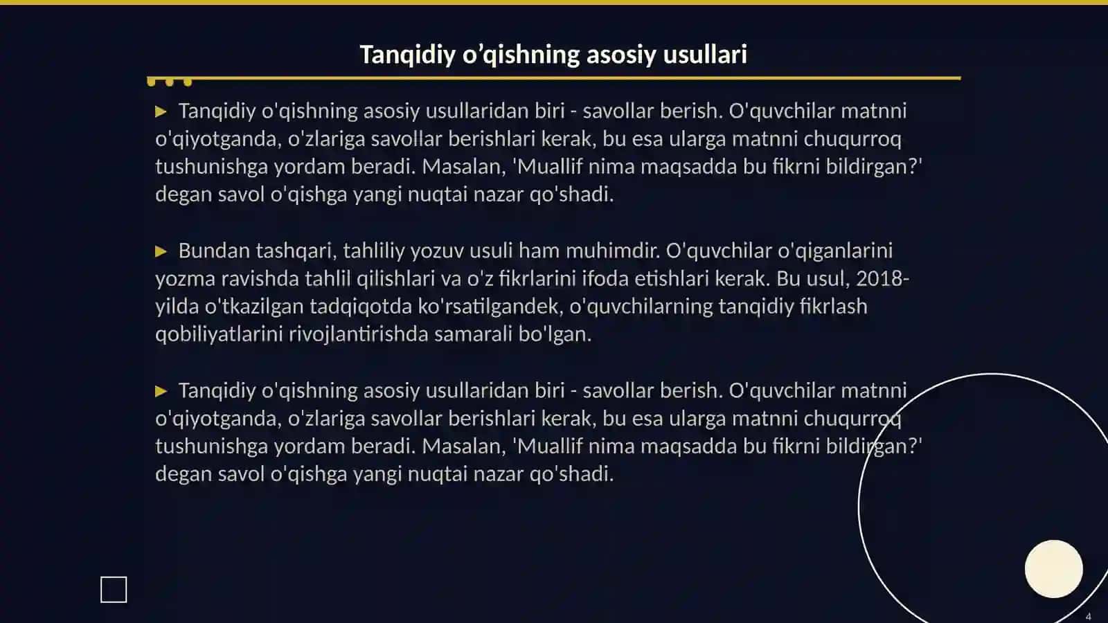 Tanqidiy o’qish va uning ahamiyati 4