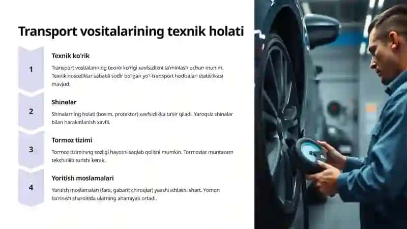 Avtomobil yo'llarida harakat xavfsizligini ta'minlash bo'yicha ko'rsatmalar 4
