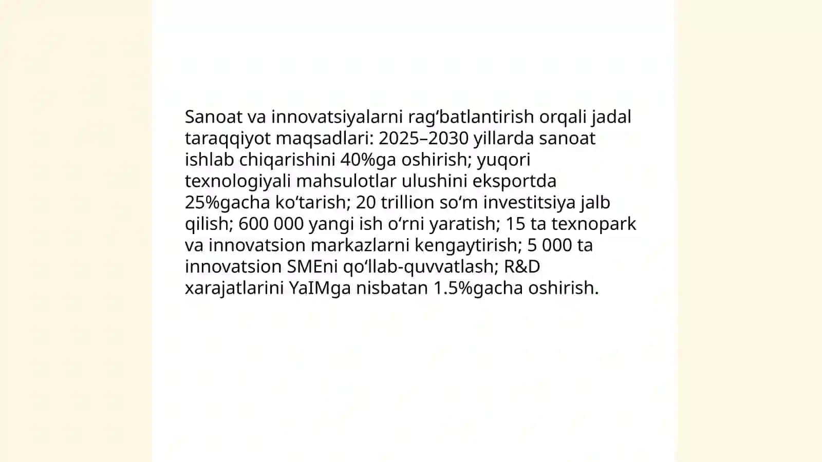 Yangi Oʻzbekiston taraqqiyot strategiyasi asosida jadal taraqqiyot va yangilanish sari 4