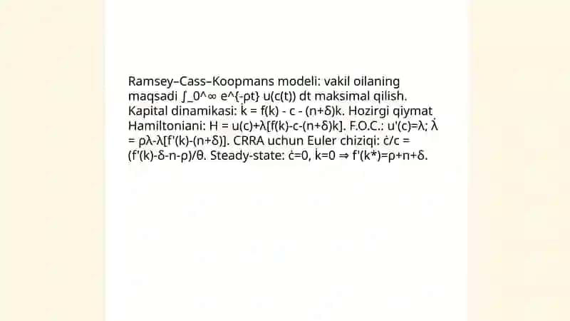 Iqtisodiy o‘sishning neoklassik modellari 4