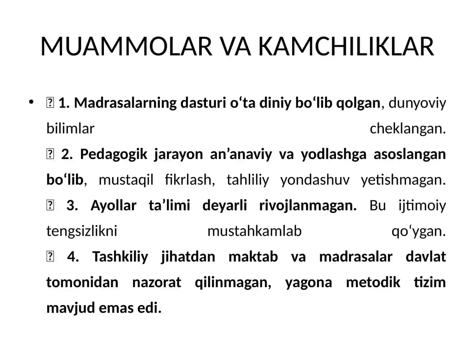 Sharqda yangi davr pedagogikasi (XVIII–XIX asrlar): jarayonlar, yutuqlar va muammolar 4