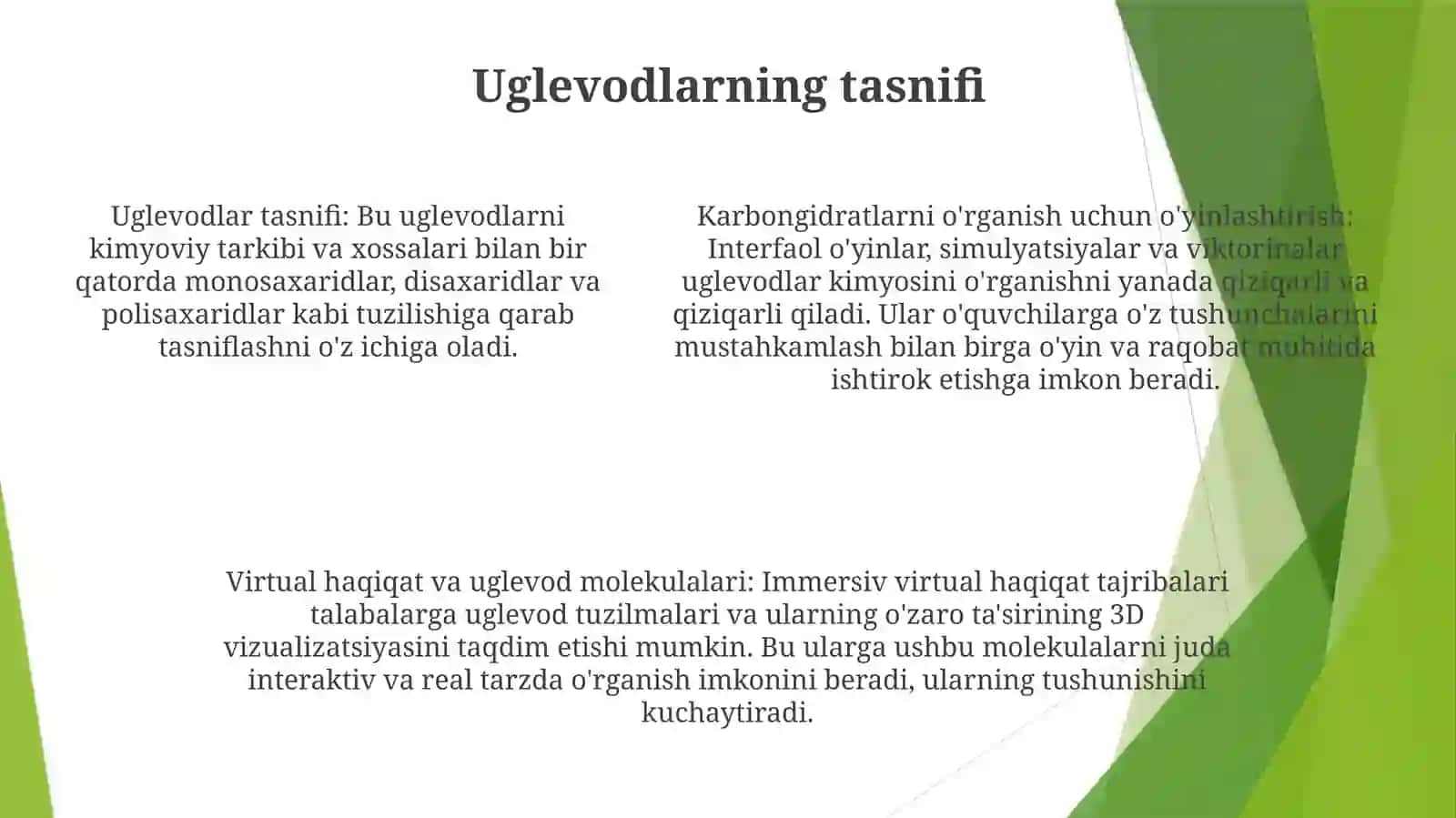 Uglevodar Mavzusini O'Qitishda Axborot TexnologiyalaridanFoydalanish 4