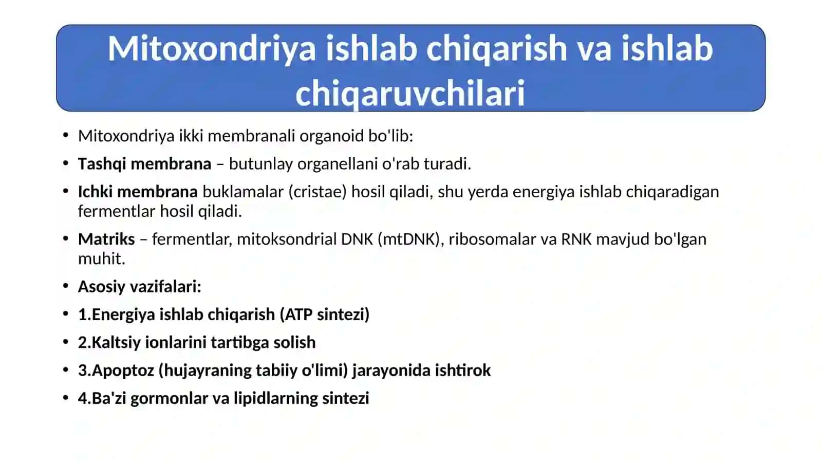 MITOXONDRIAL KASALLIKLAR 4