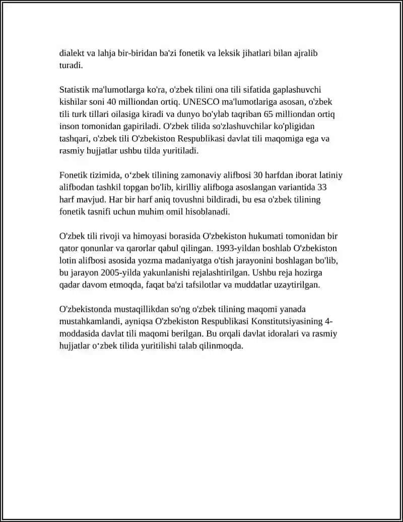 Ona Tilidan Darslik va O'quv Qo'llanmalarining Boblari va Mavzularini O'rganish 4