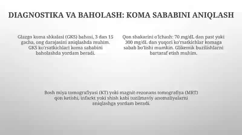 Favqulodda vaziyatlar sharoitida koma holatidagi tez yordam 4