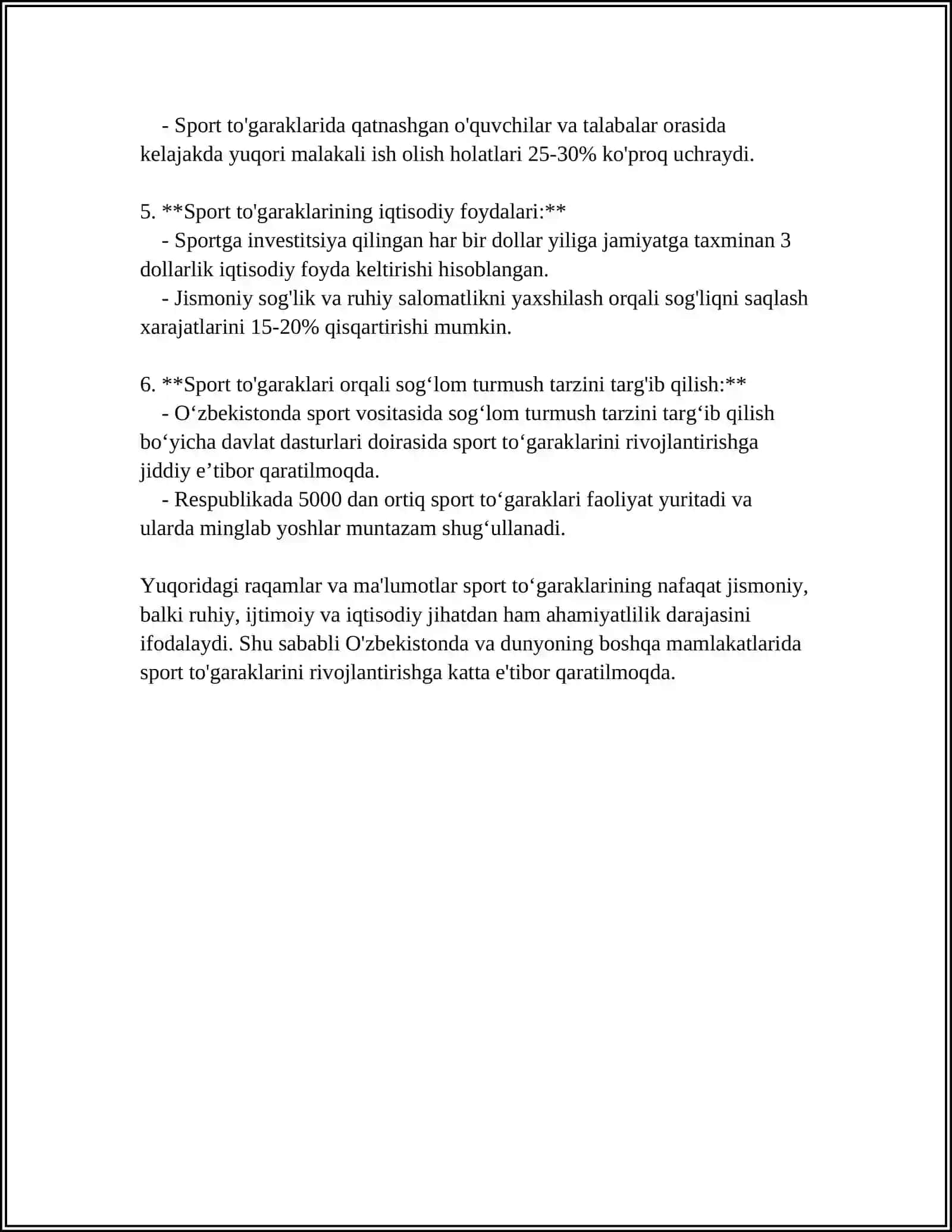 OLIY TA'LIM MUASSASALARIDA SPORT TO'GARAKLARDAGI MASHG'ULOTLAR 4