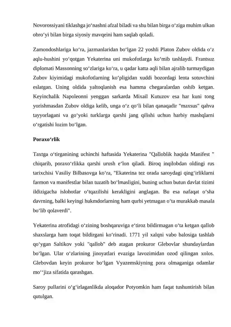 YEKATERINA II NING MA'RIFATLI BOSHQARUVI 4