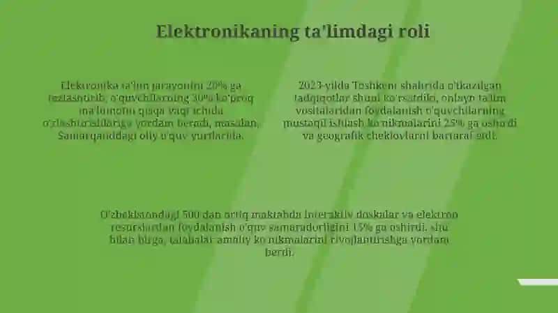 Elektronikaning iqtisodiyot tarmoqlaridagi roli 4