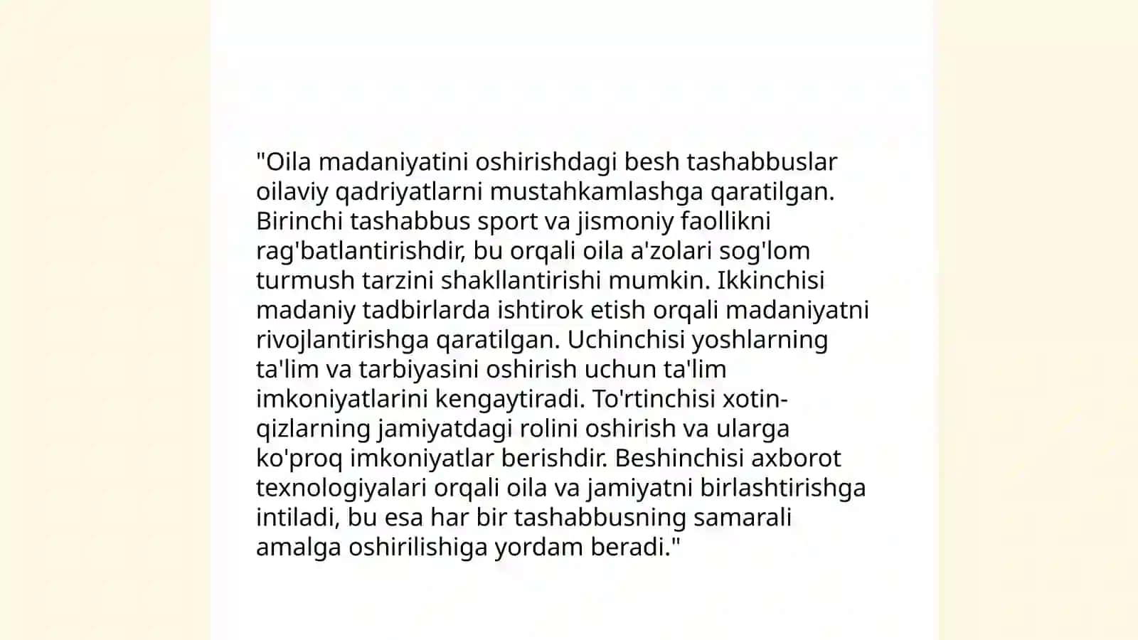 Besh ta tashabbus va uning yuksak maʼnaviyat madaniyatni taminlashdagi oʻrni 4