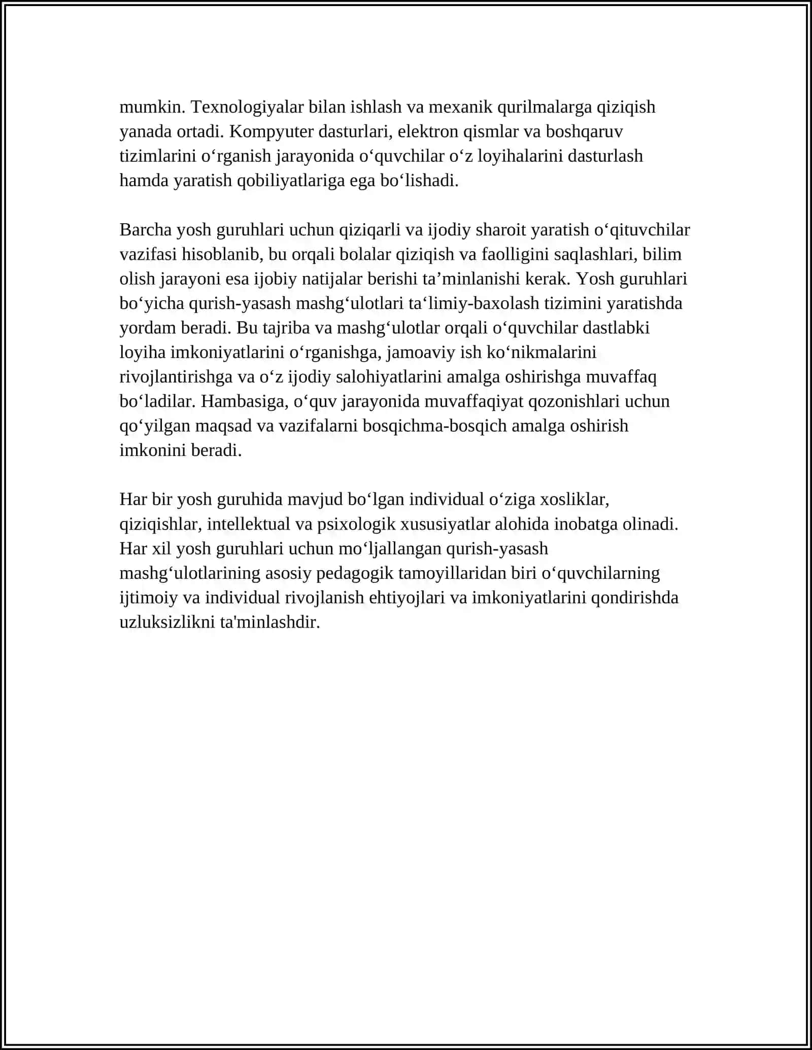 TURLI YOSH GURUHLARIDA QURISH YASASH MASHGʻULOTLARINI TASHKIL ETISH XUSUSIYATLARI 4