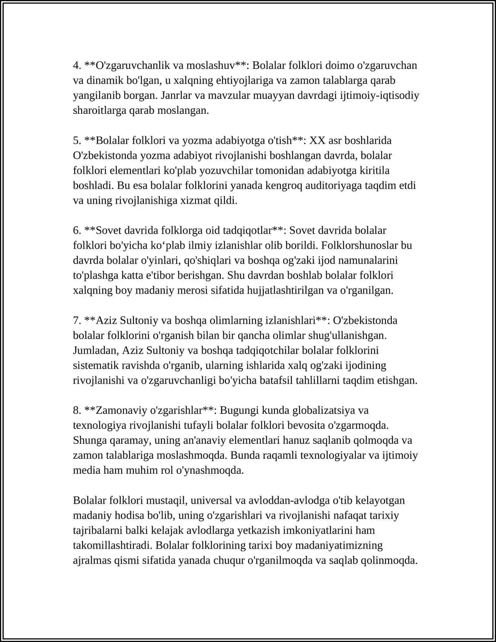 BOLALAR FOLKLORINING O'ZIGA XOS XUSUSIYATLARI 4