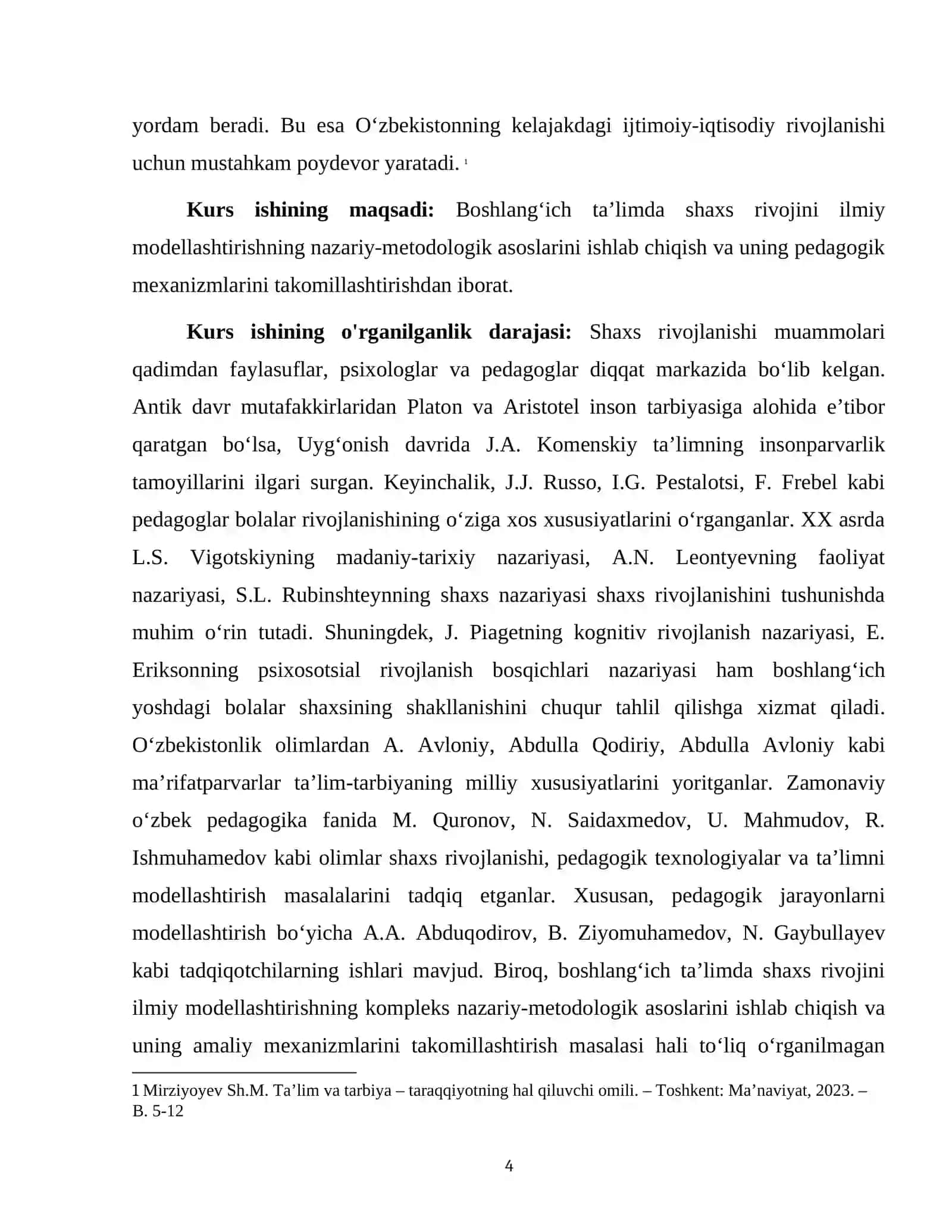 BOSHLANGʻICH TALIMDA SHAXS RIVOJINI ILMIY MODELLASHTIRISH ASOSLARI 4