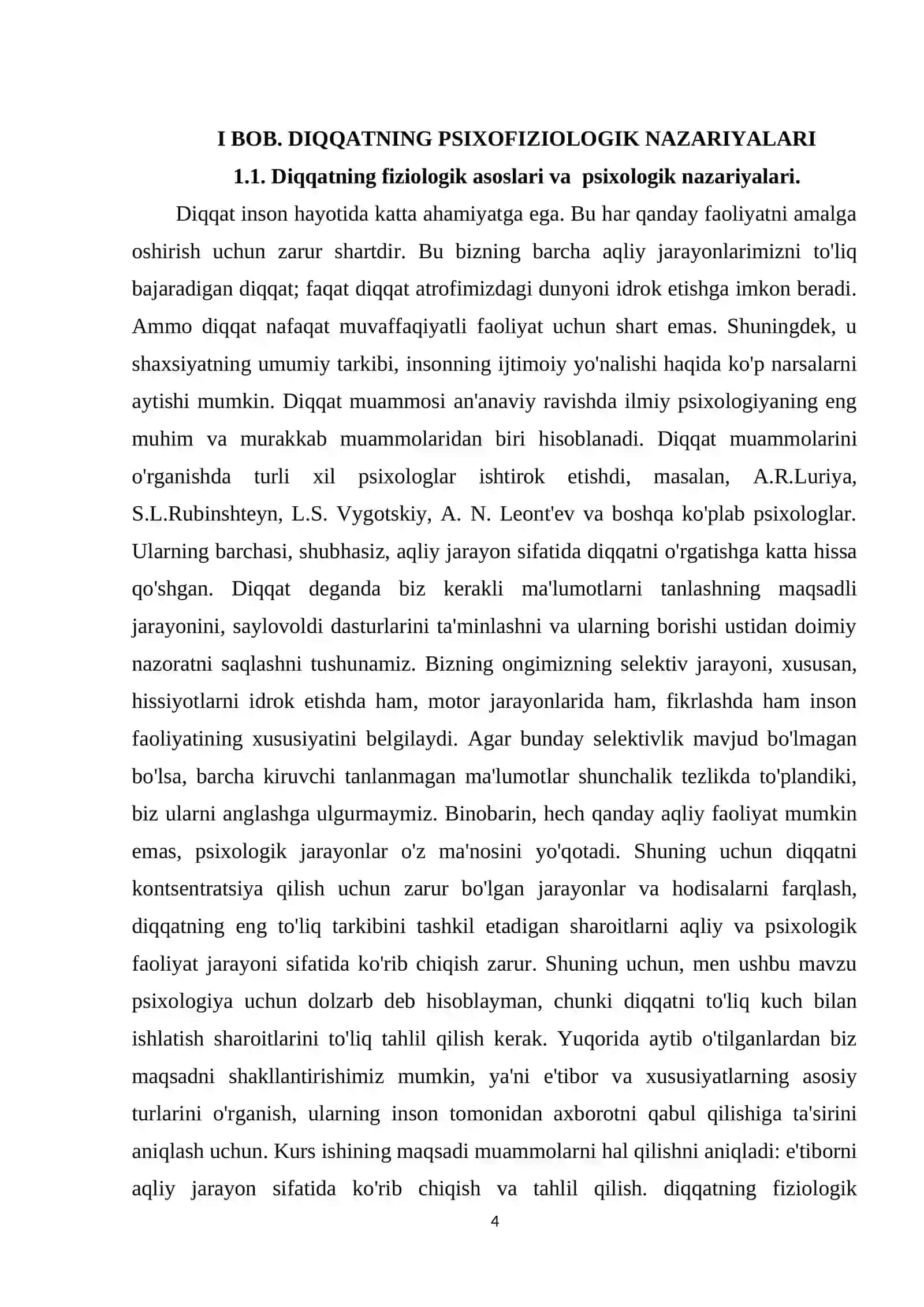 DIQQATNING PSIXOFIZIOLOGIK NAZARIYALARI 4