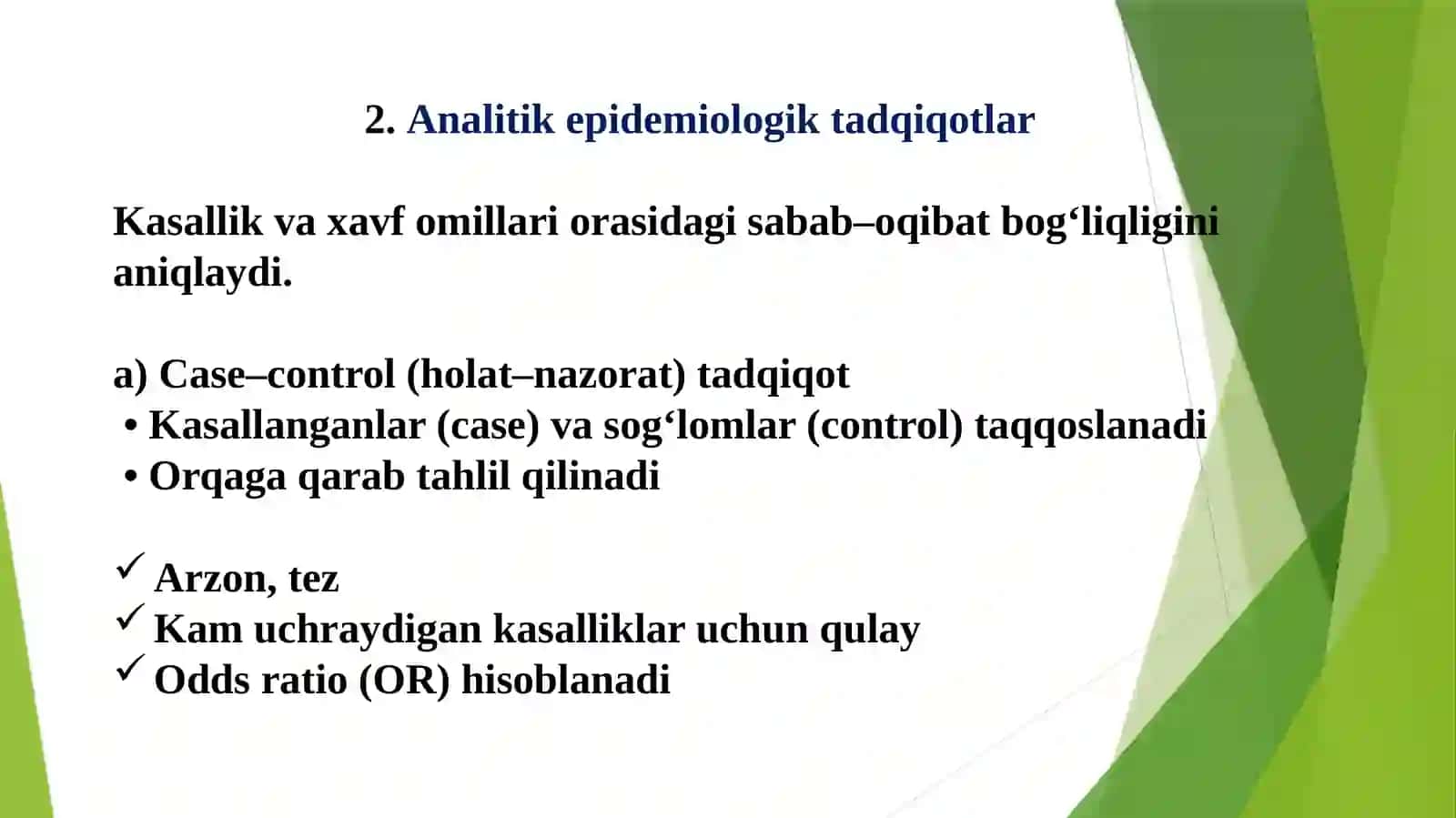 Epidemiologiktadqiqotlarturlari 4