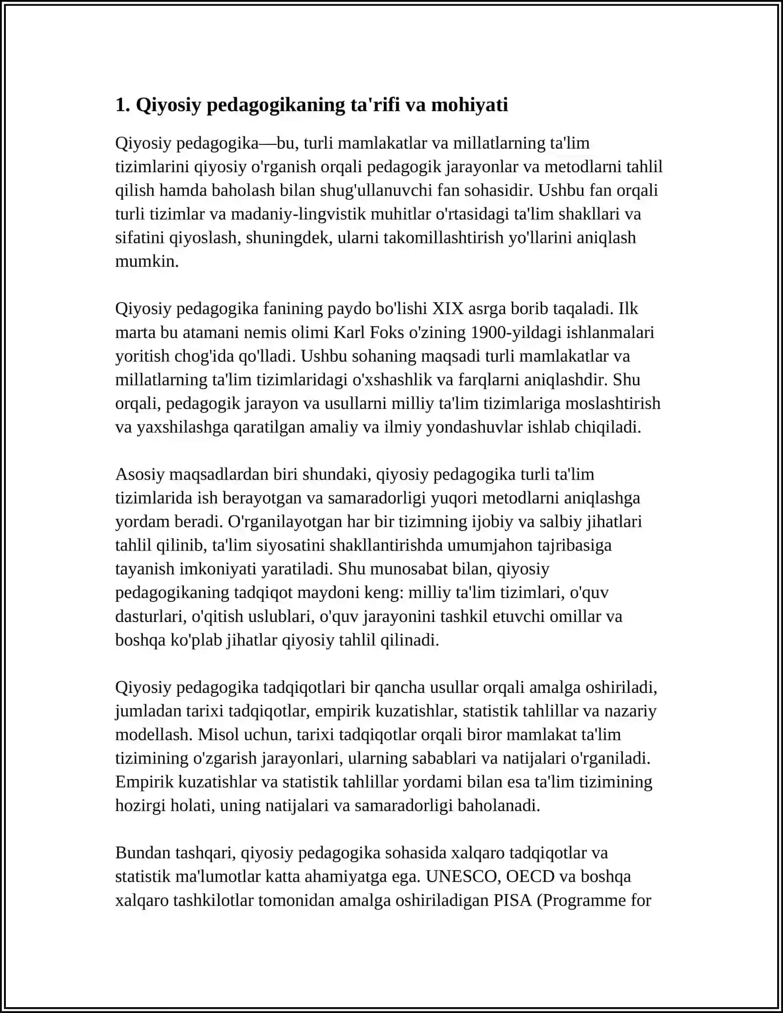 QIYOSIY PEDAGOGIKA FANI TARAQQIYOTINING DAVRIY XUSUSIYATLARI 4