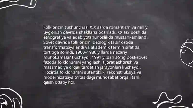 Folklor va badiiy adabiyot munosabatlari 4