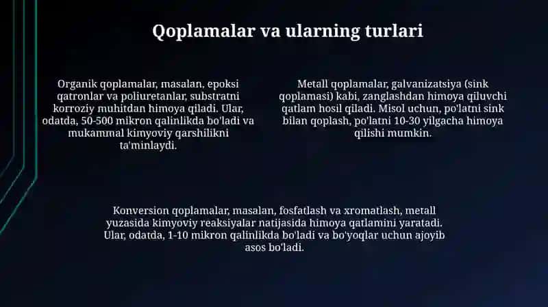 Korroziyani yoqotish usulari 4