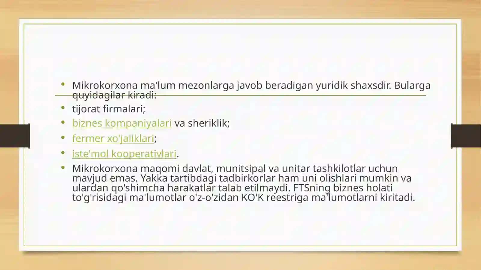 Mikrofirmalar va kichik korxonalar uchun soliqqa tortishning soddalashtirilgan tizimi 4