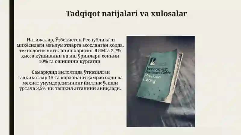 Ishlab chiqarish funksiyalari yordamida tadqiq qilish 4
