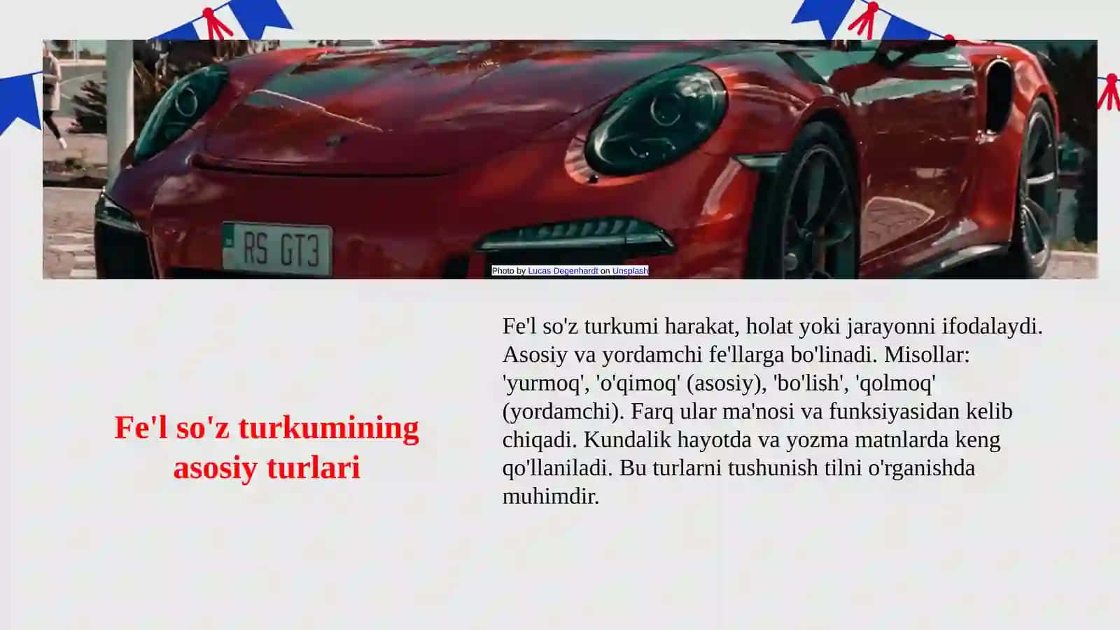 Ona tili bo'limlaridan fe'l so'z turkumi 4