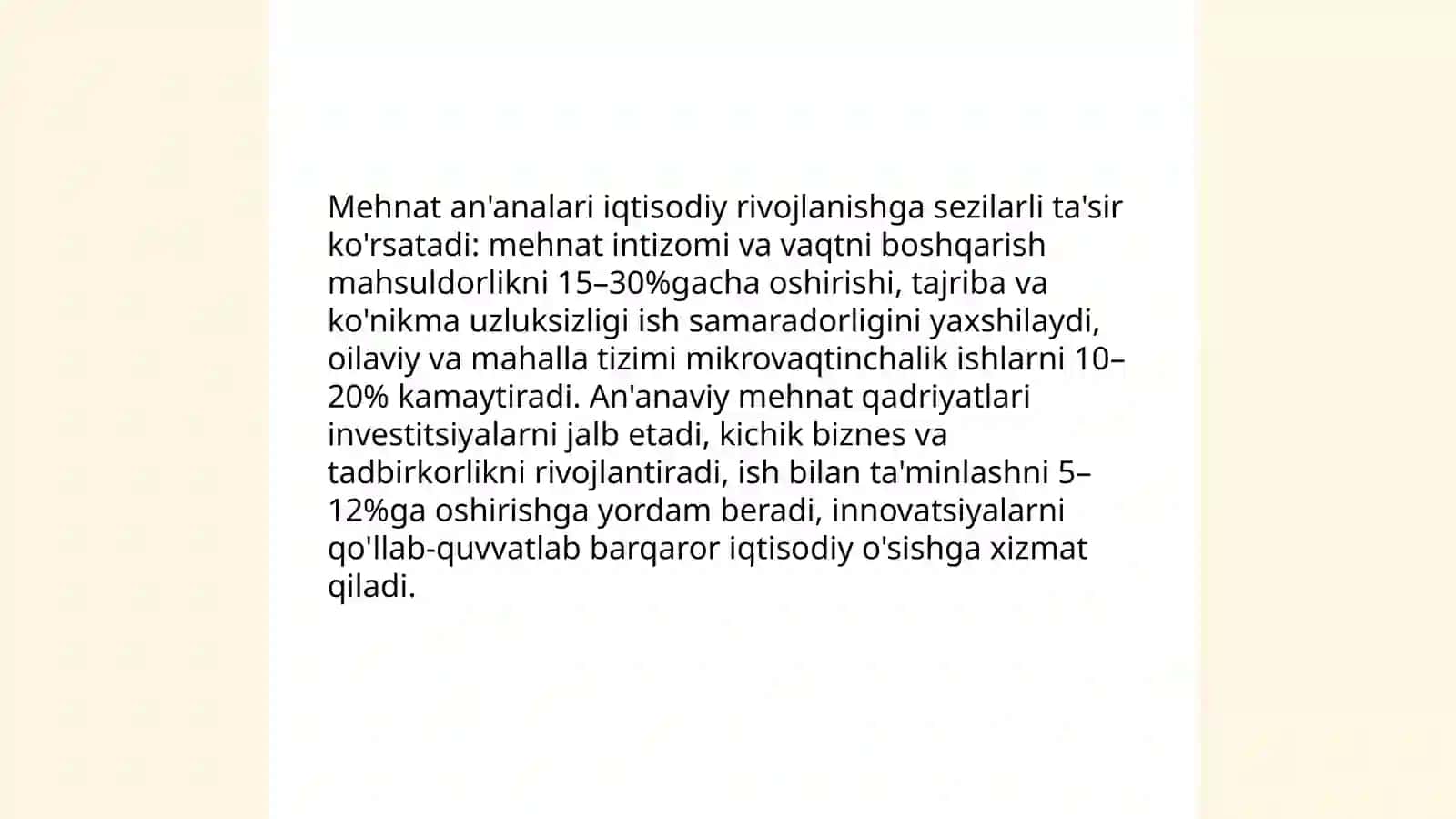 Jangovar va mehnat an'analarining bugungi kundagi ahamiyati 4