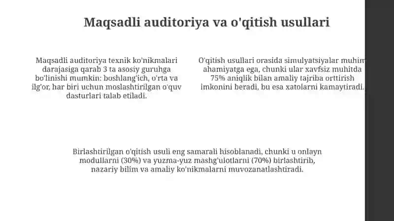 Ishchi kadrlarni innavatsion texnologiyalar bilan ishlashni oʼrganish 4