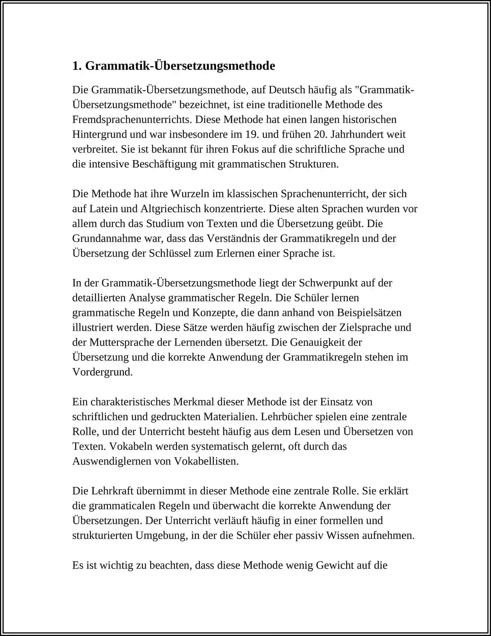 DIE WICHTIGSTEN METHODEN DES FREMDSPRACHEN UNTERRICHTS 4