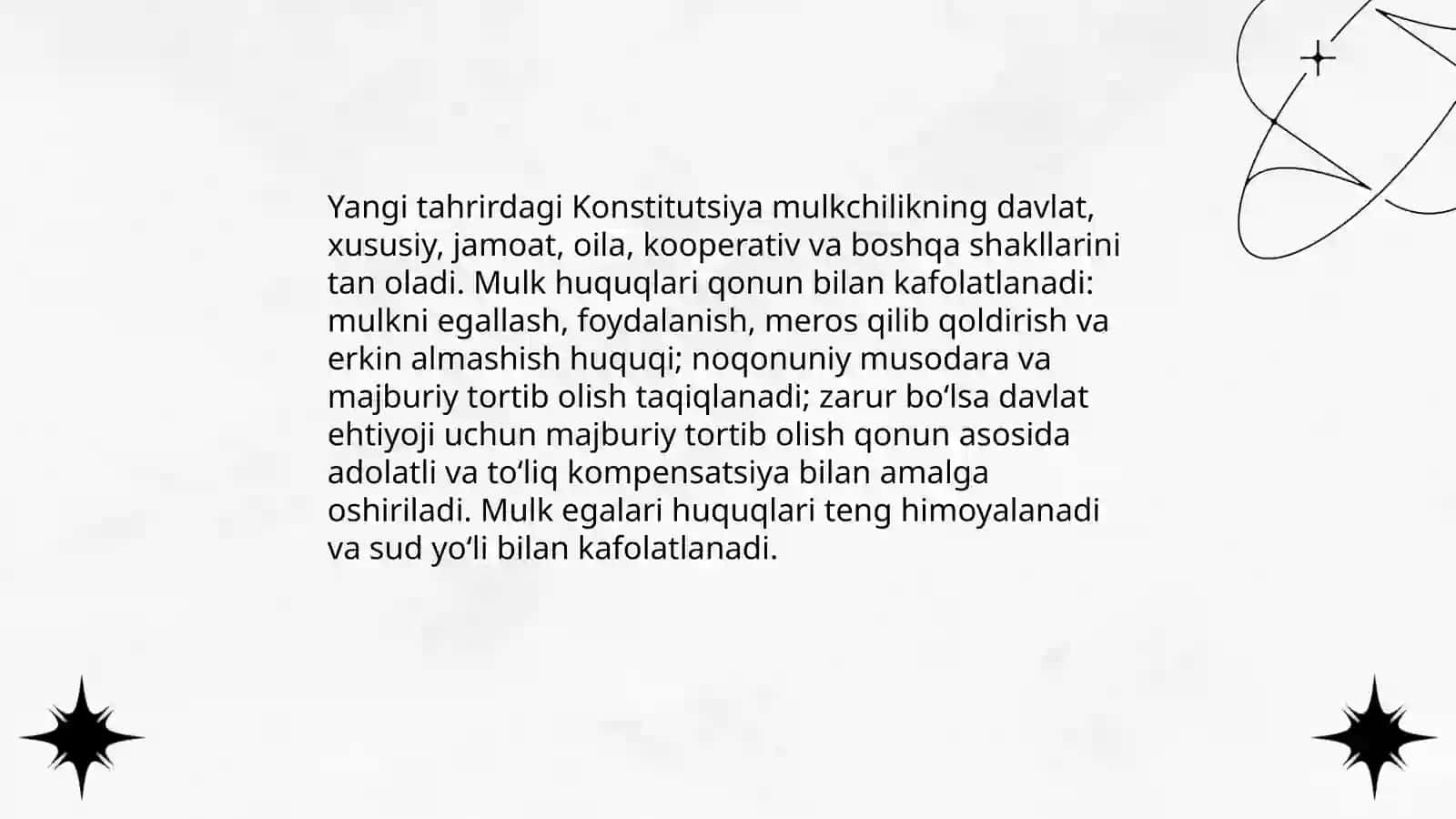 Yangi tahrirdagi Konstitutsiyada iqtisodiy huquqlar 4