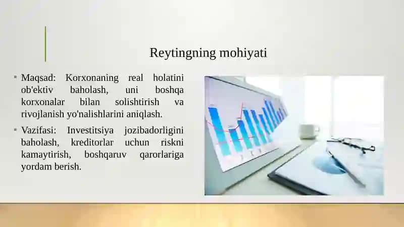 Korxonalar faoliyati reytingining turlari, moxiyati va baxolash usullari 4