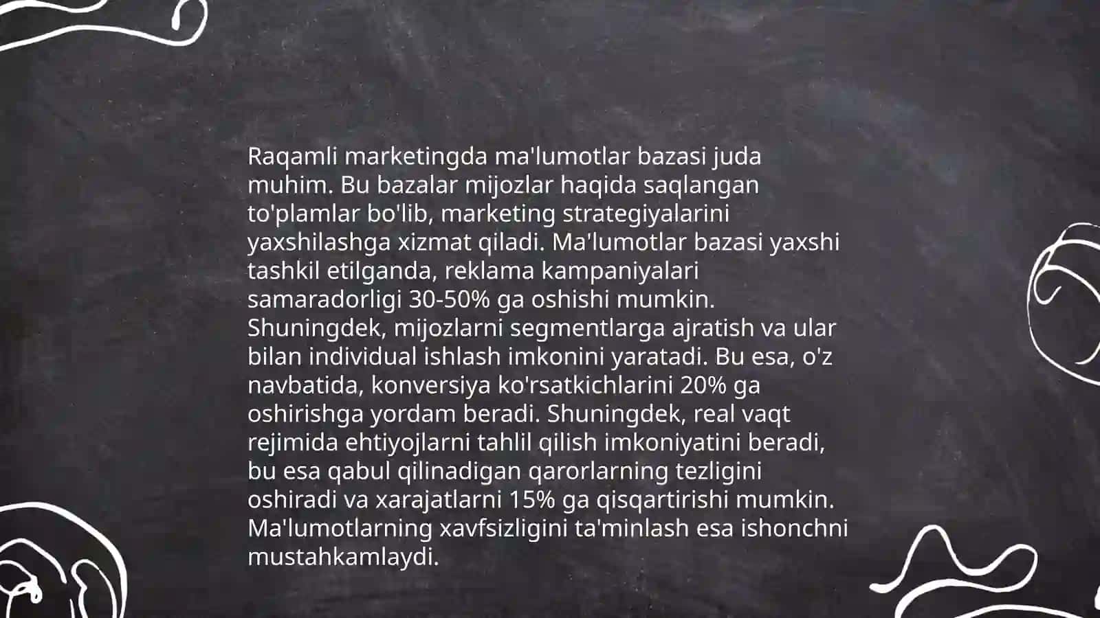 Raqamli marketingda ma'lumotlar bazasining roli 4