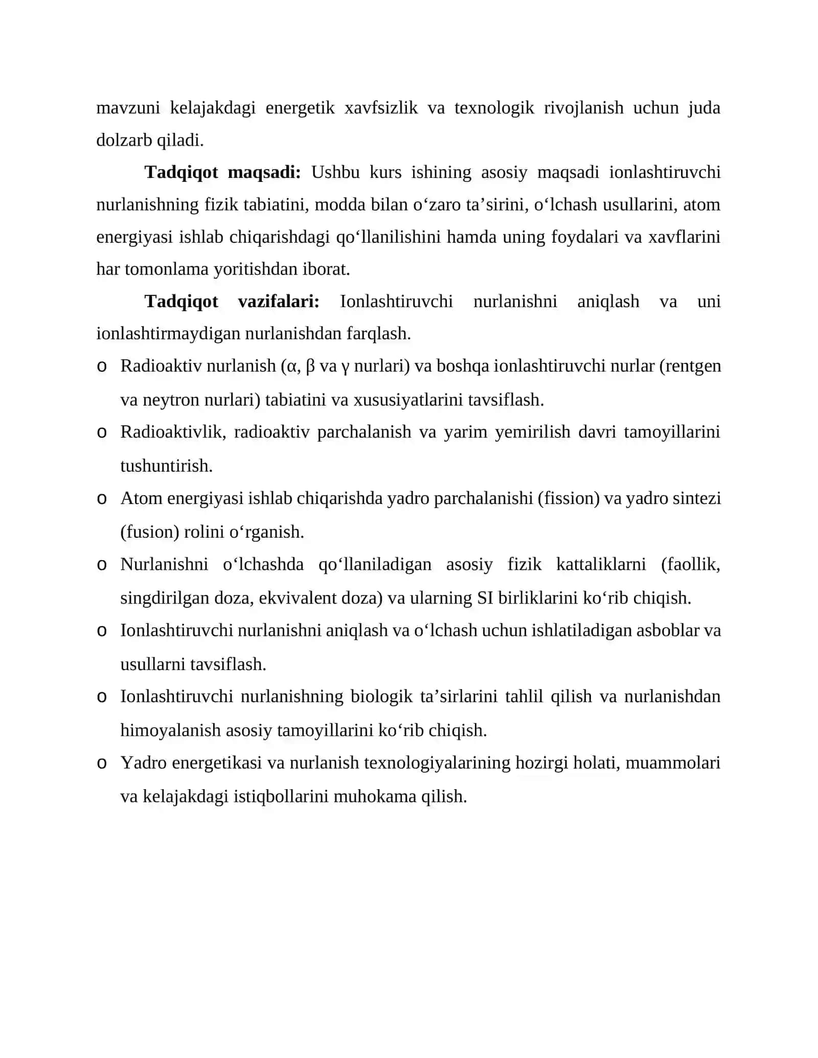 Ionlashtiruvchi nurlanish va uning miqdori va oʻlchovi.Atom energiyasi.Radioaktiv nurlanish tabiati 4