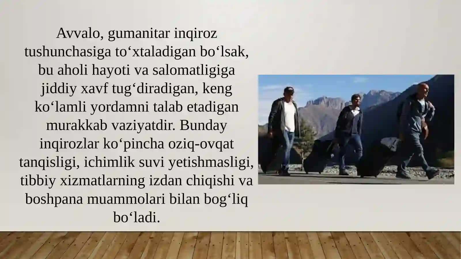 Gumanitar inqirozlar va favqulodda vaziyatlarning o‘ziga xos xususiyatlari 4