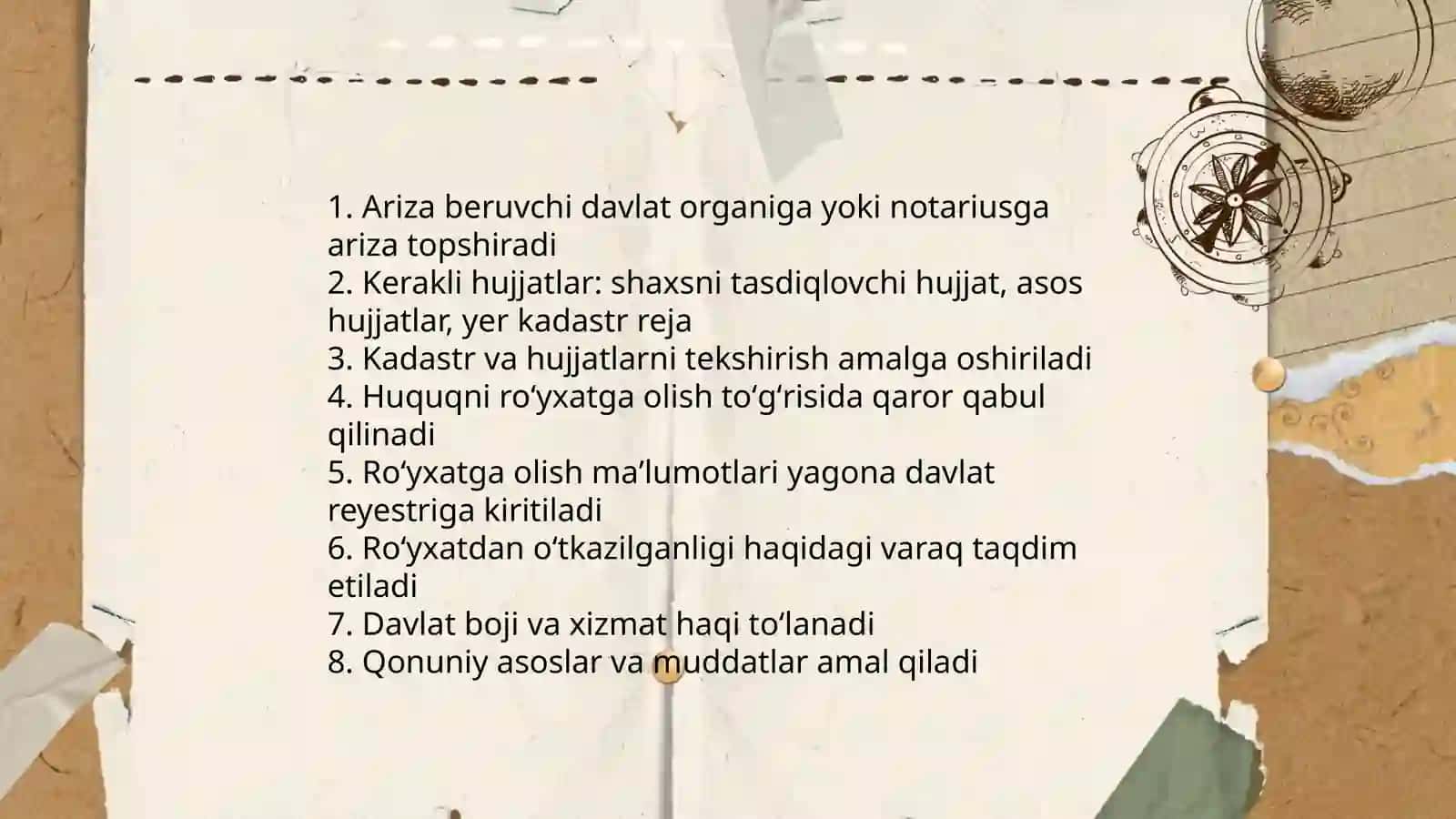 Davlat roʻyxatiga olinishning huquqiy negizlari 4