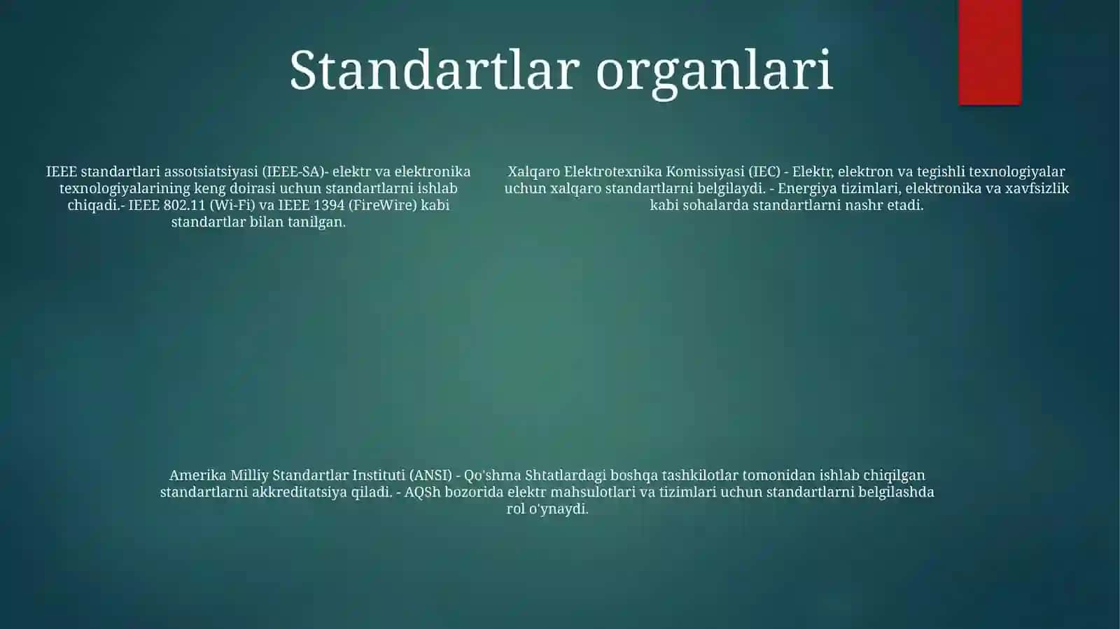 Elektr Energiya Sifat Standartlari 4