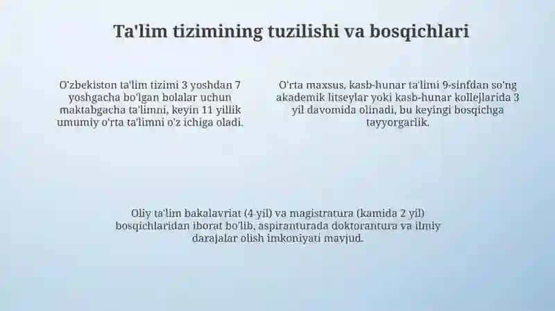 O'zbekiston Respublikasi ta'lim tizimi 4