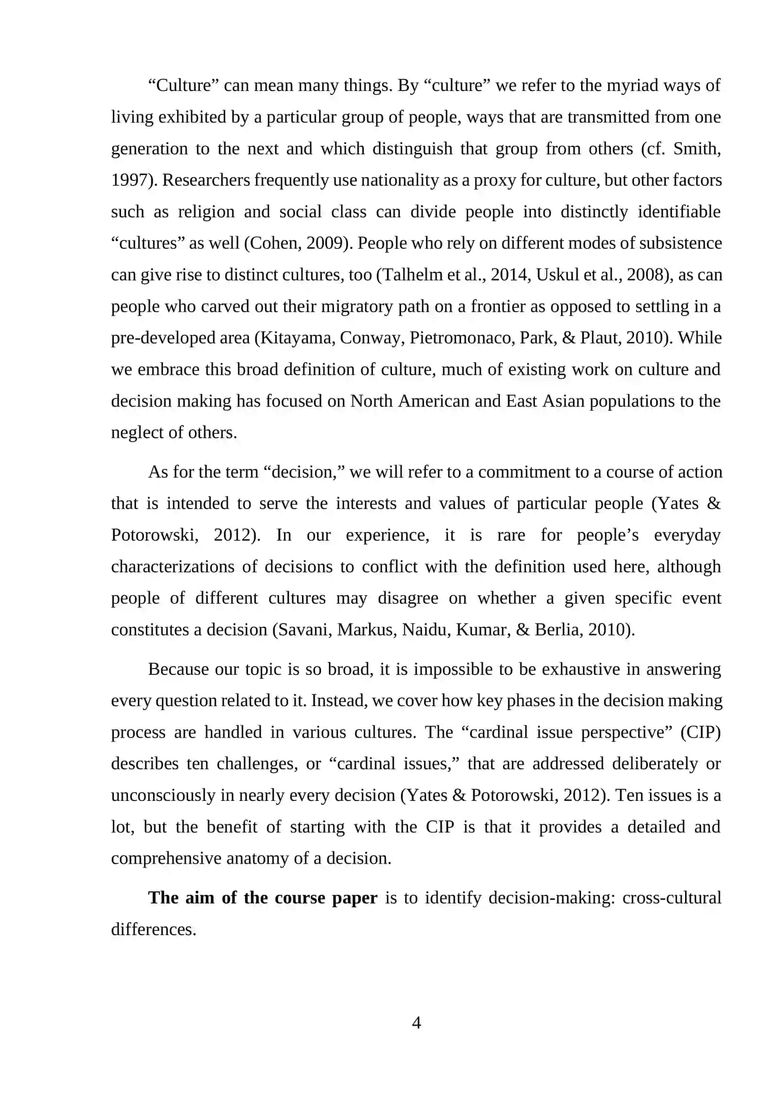 Decision-Making: Cross-Cultural Differences 4