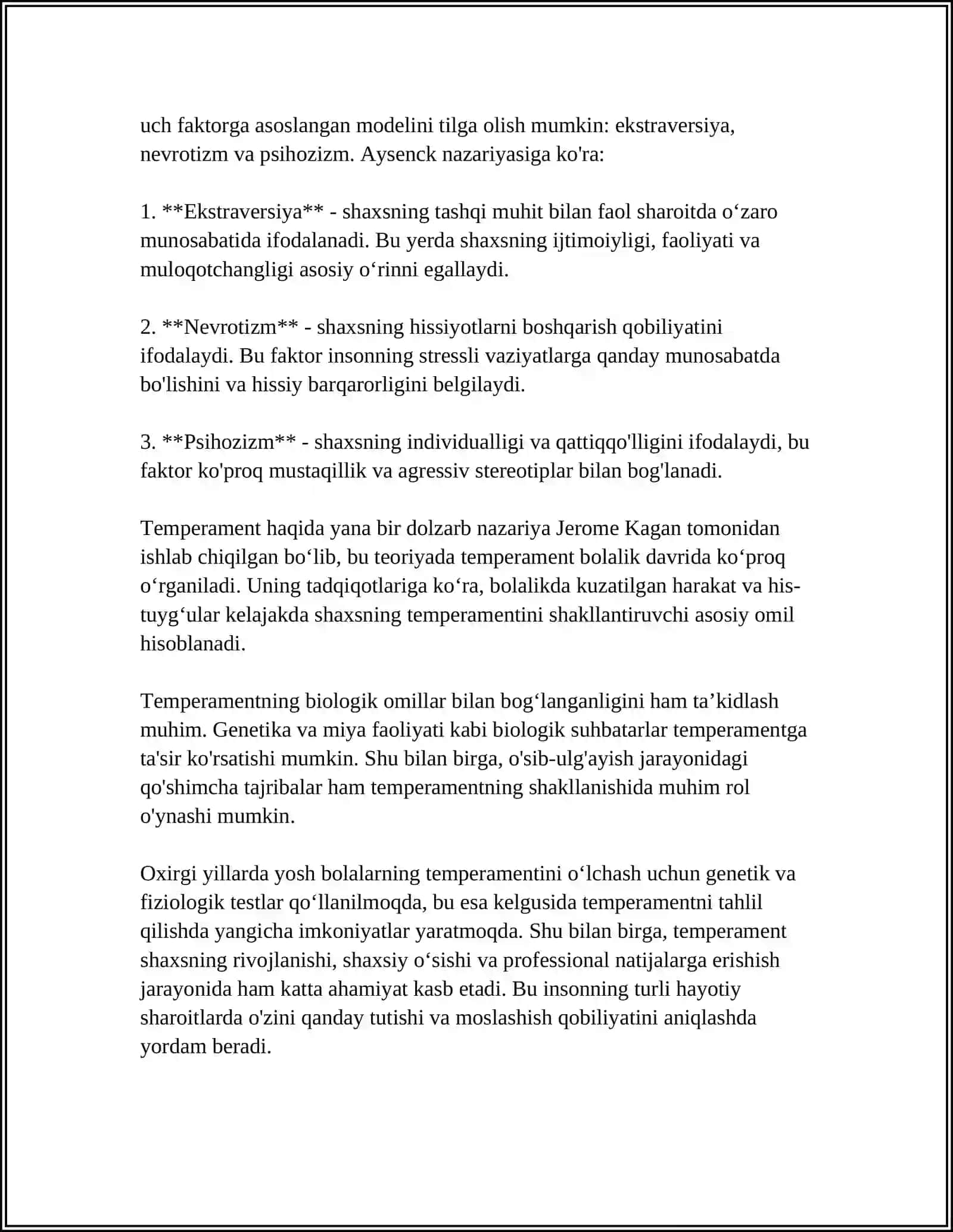 TEMPERAMENT- SHAXS TUZULMASI SIFATIDA 4