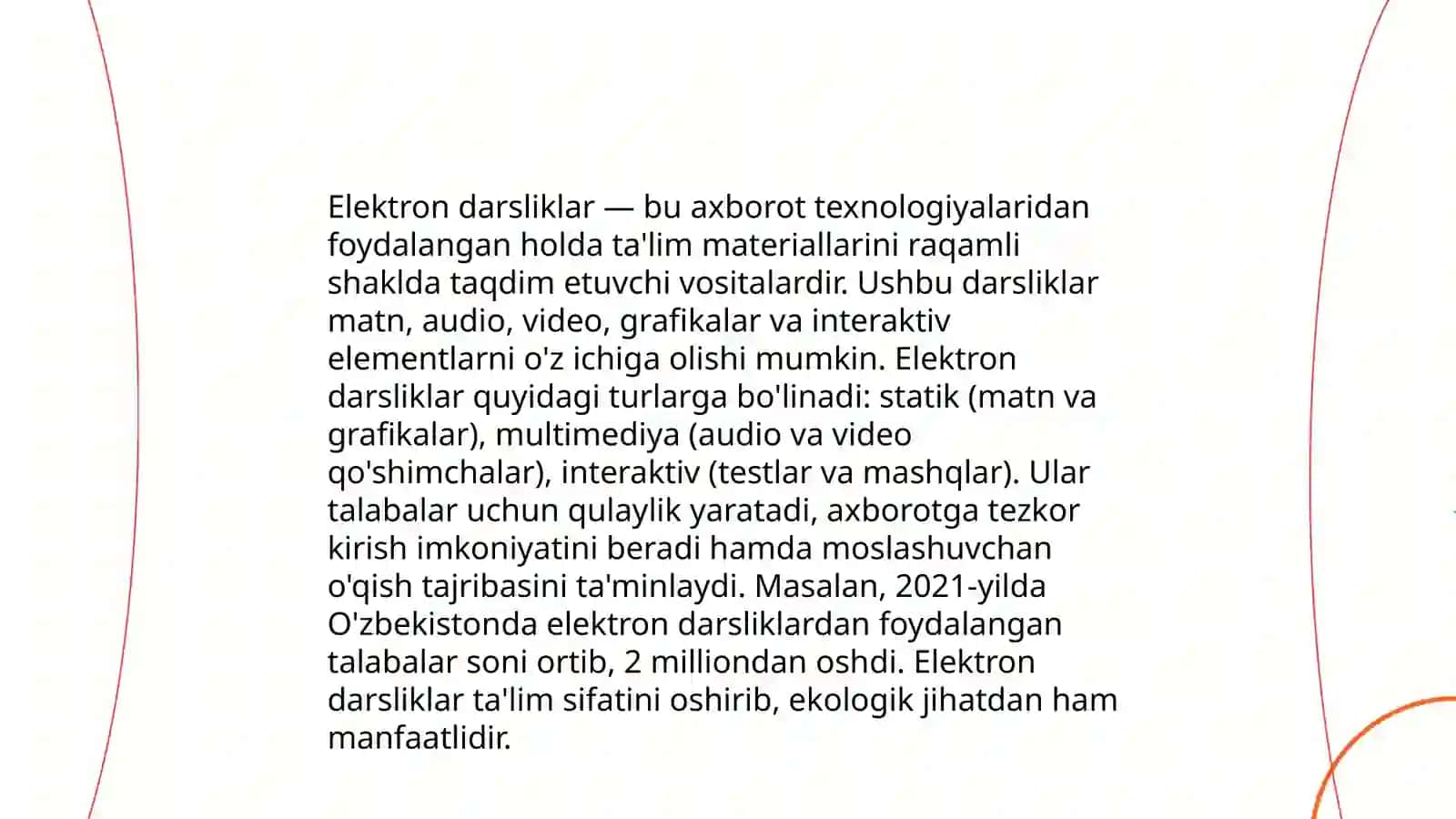 Elektron darsliklar yaratish masalalari 4