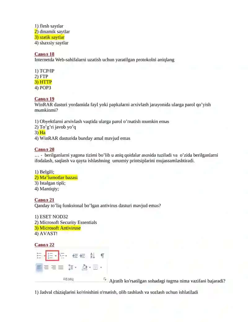 MS Access dasturida ob'ektlar 4