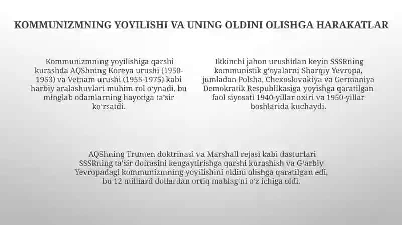 Ikkinchi Jahon Urushidan Keyingi AQSh va SSSRning Gʻalabasi 4
