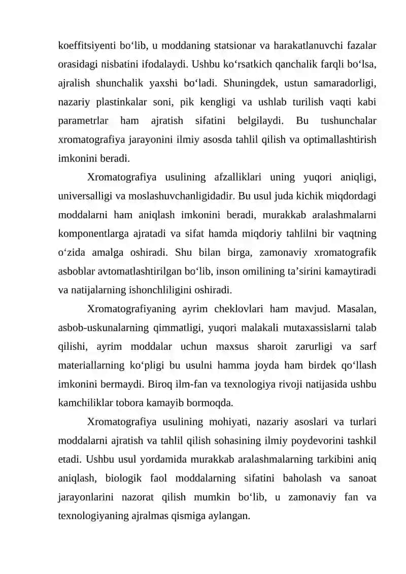 Xromatografiya usulida moddalarni ajratish 4