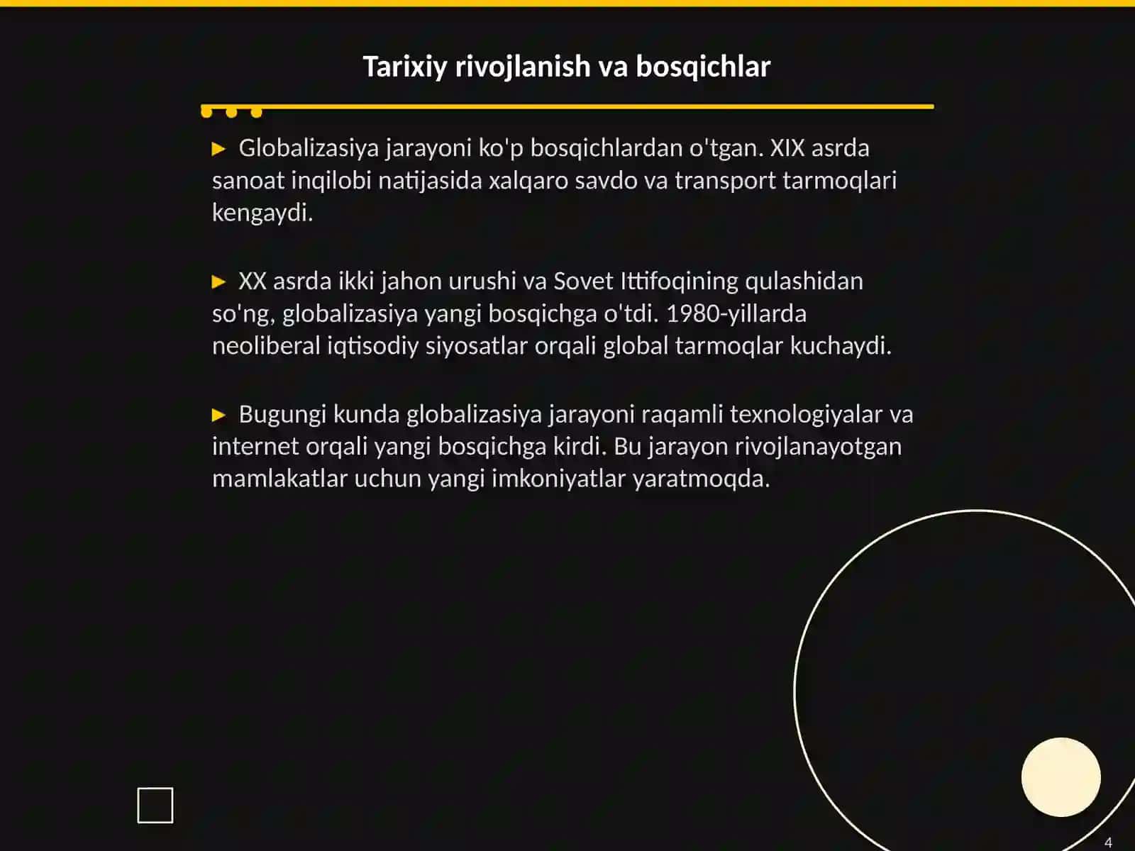 Globalizasiya va uning rivojlanayotgan mammlakatlarga ta'siri 4