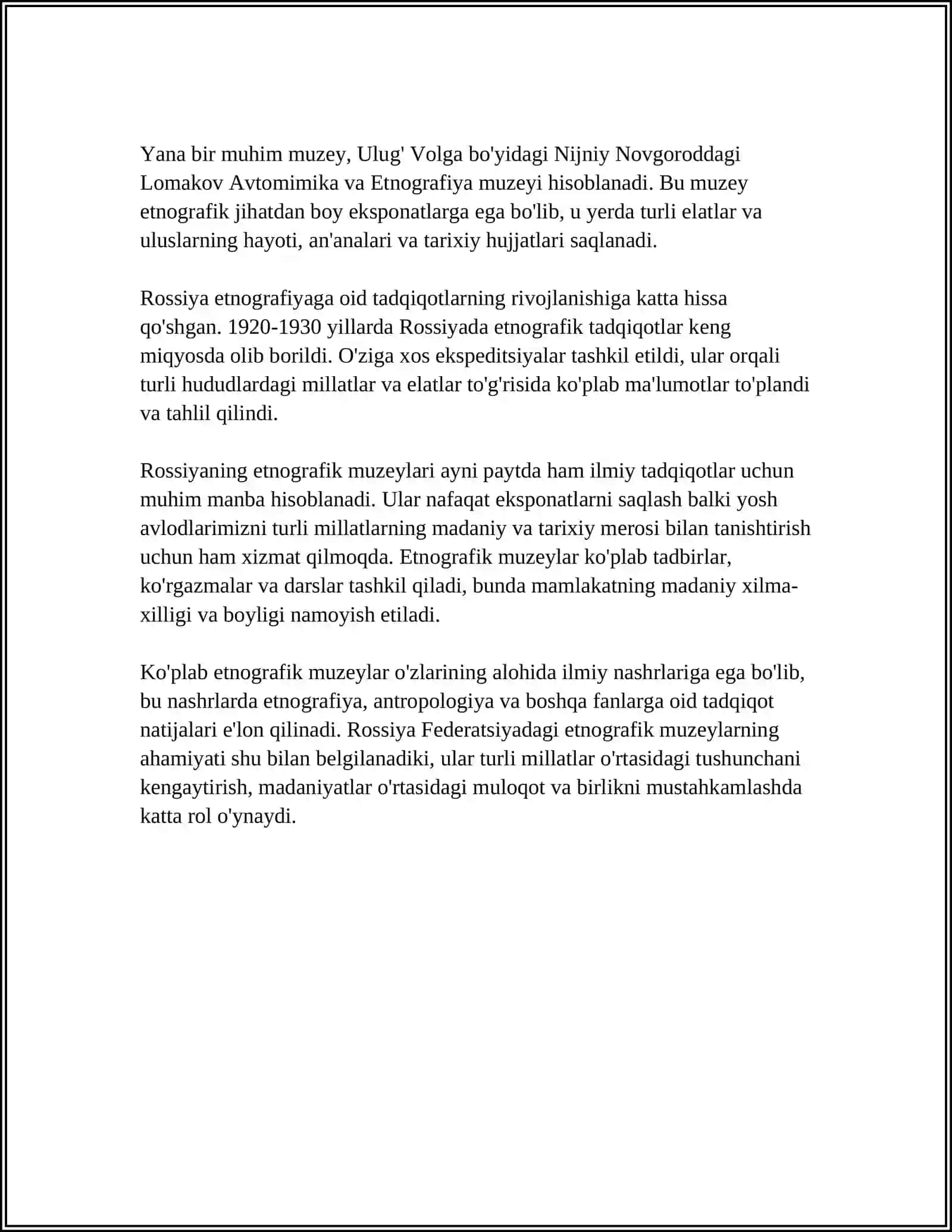 Rossiyaning etnografik muzeylari 4