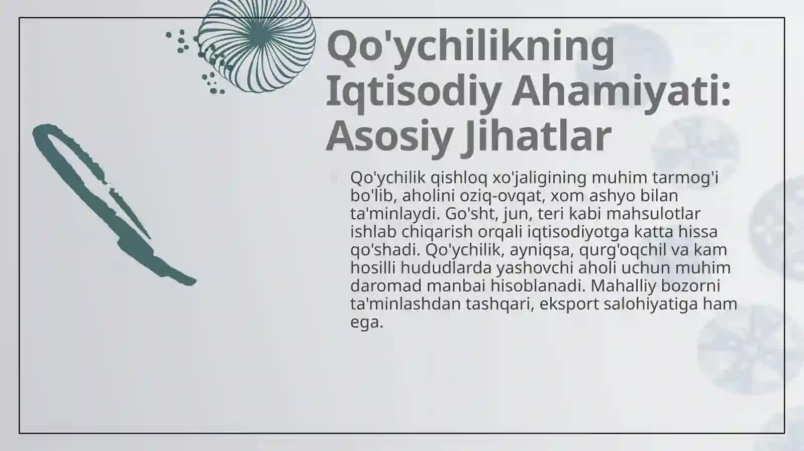 Qo'ychilik va naslchilik ishlari 4