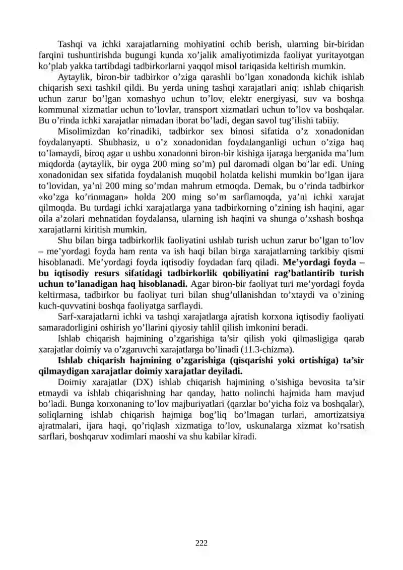 BOB. KORXONA (FIRMA) XARAJATLARI VA FOYDASI 4