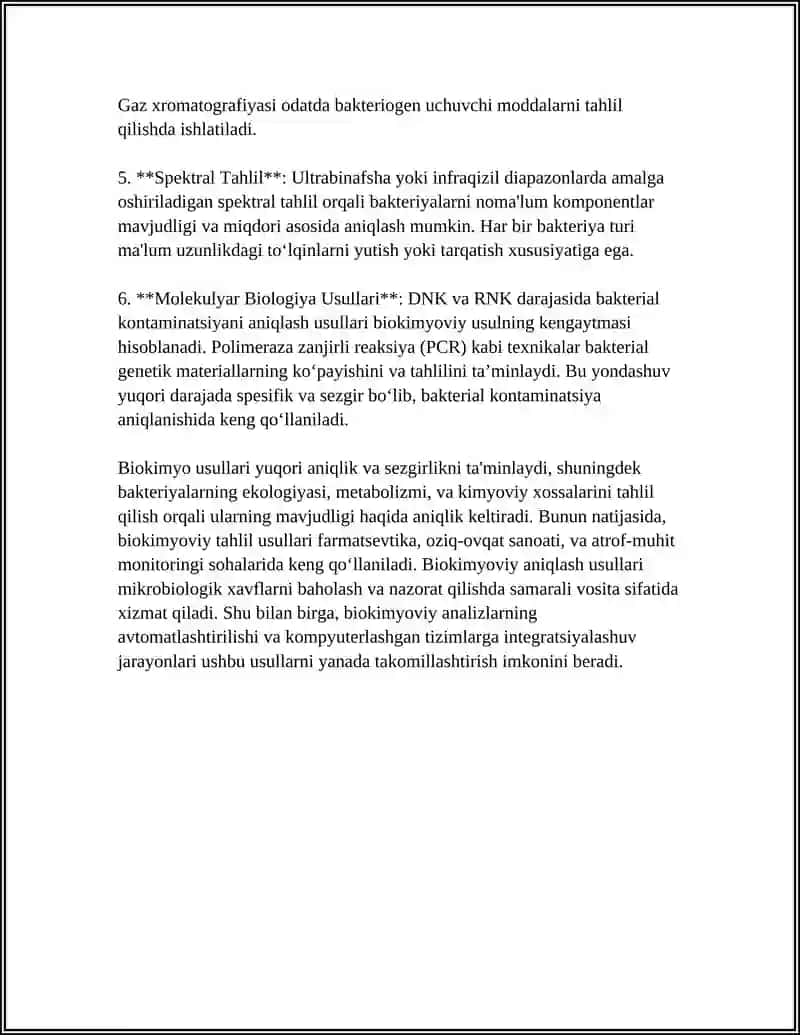 BIOLOGIK ASHYONI BAKTERIAL KONTAMINATSIYASINI BIOKIMYO USULDA ANIQLASH 4