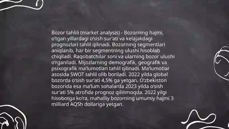 Xususiy bogʻcha ochish uchun biznes reja 4